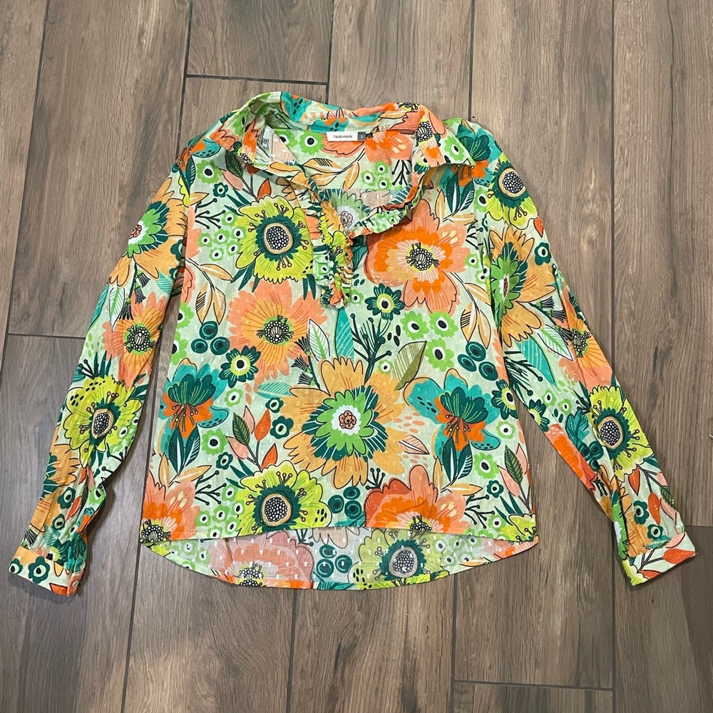 Colorful Floral Blouse